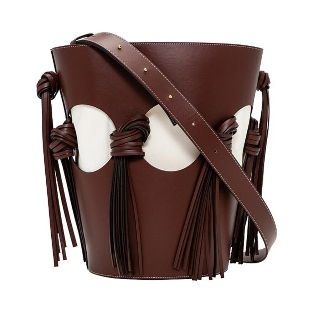 NEOUS Venus Bucket Shoulder Bag Calfskin leather Chocolate Brown - Picture 2 of 13
